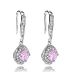 Angéle női fülbevaló whitegold-pink