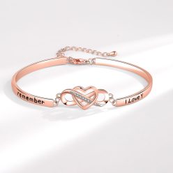 Remember szív-végtelen karkötő rosegold