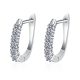 April ezüst fülbevaló moissanite kristállyal