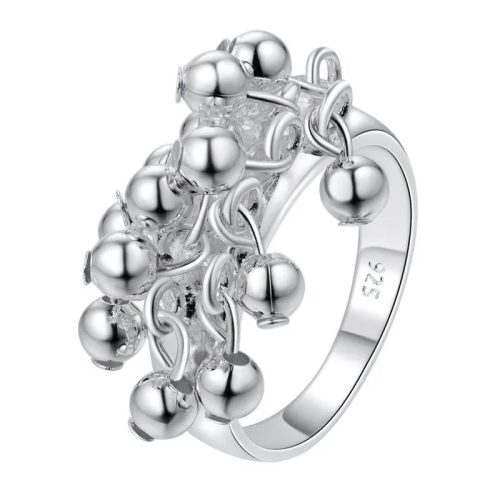 Ezüstös bogyós gyűrű 51,8 mm