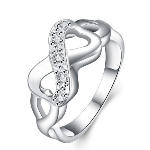 Antonia ezüstös-kristályos női gyűrű 54,3 mm