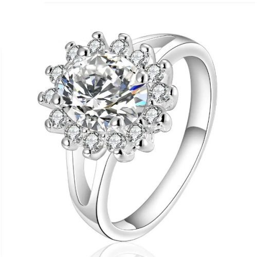 Anita ezüstös-kristályos női gyűrű 54,3 mm