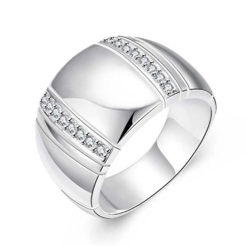 Maelyss ezüstös-kristályos gyűrű 54,3 mm