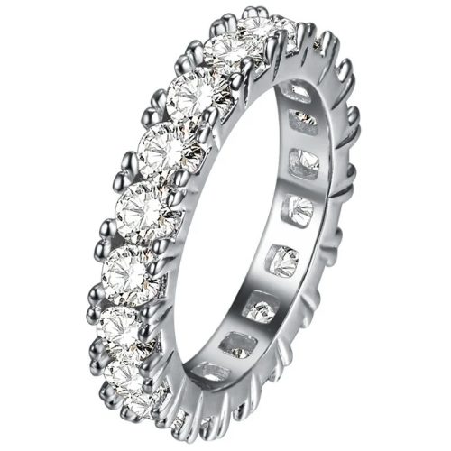 Ezüstös kristálysor gyűrű 51,8 mm