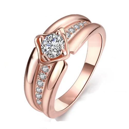 Felicidad kristályos női gyűrű rosegold - 62 mm