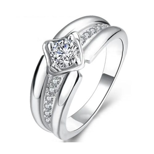 Felicidad kristályos női gyűrű whitegold - 56,9 mm